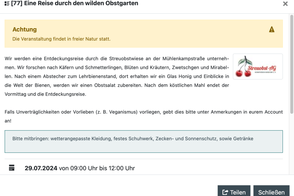Themen 8. und 22.&nbsp;Juli