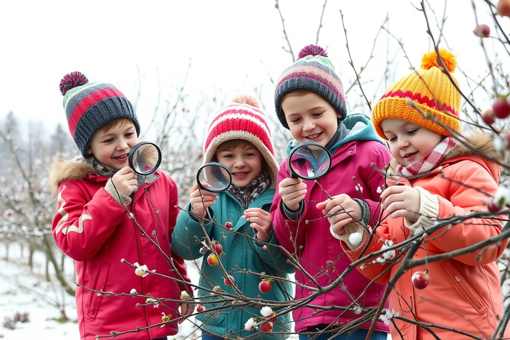 Kinder, raus ins Grüne: Die Streuobstwiese im&nbsp;Winter.